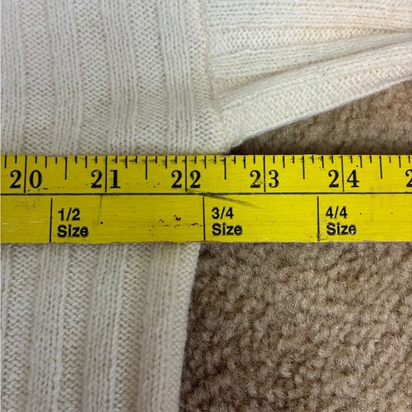 Maxwell Oversized Collar Cream Cardigan Wool Blend Cardigan- Sz M - Picture 12 of 16